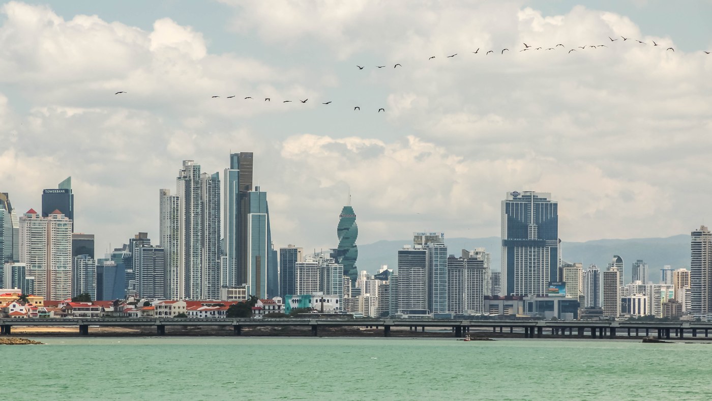 Panama City skyline along the waterfront
